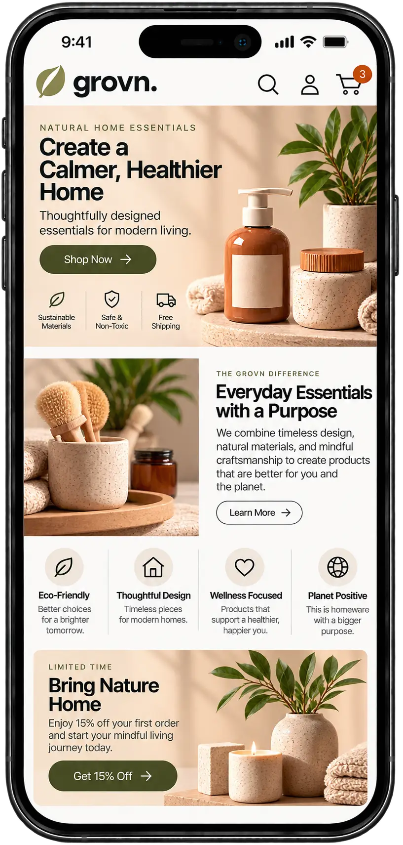 shopify landing page
