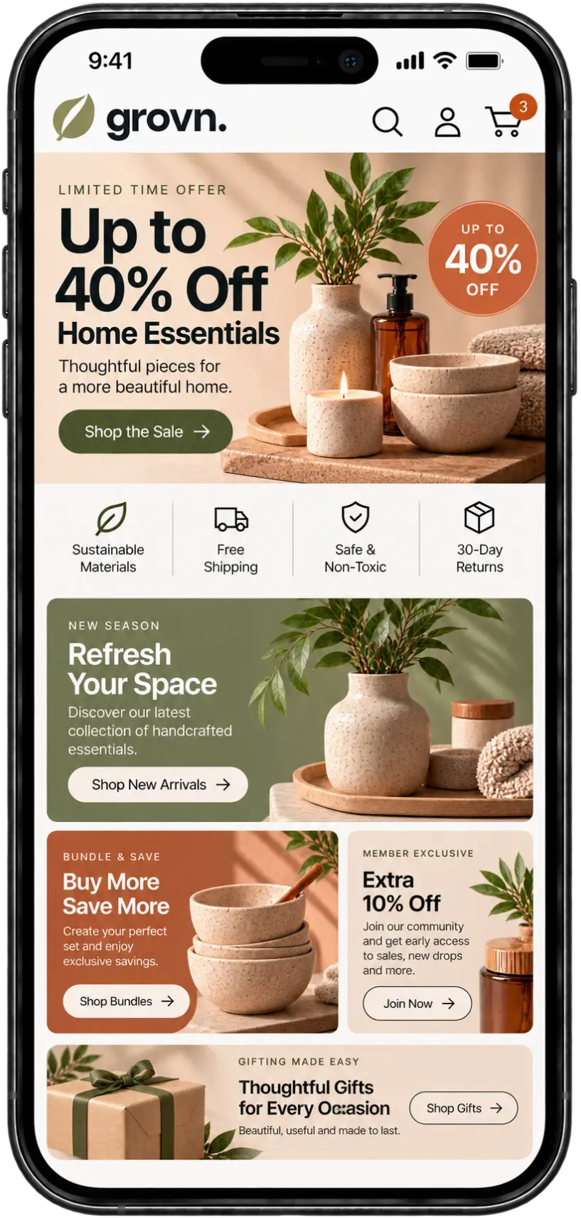 shopify promotional page