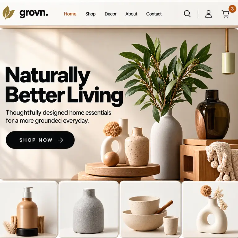 shopify store front